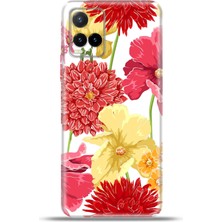 Cupcase Vivo Y32 Kılıf Esnek Silikon Kamera Koruma 4K Desenli Özel Tasarım - Krizantem