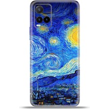 Cupcase Vivo Y32 Kılıf Esnek Silikon Kamera Koruma 4K Desenli Özel Tasarım - Yıldızlı Gece