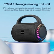 Jingyi Bluetooth Hoparlör, Dış Mekan Suya Dayanıklı Taşınabilir Hoparlör Bluetooth Kablosuz, Seyahat ve Yürüyüş Flaş Aydınlatmalı, Subwoofer'lı 5.3bluetooth Versiyonu (Siyah) (Yurt Dışından)