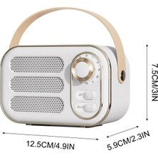 Jingyi Retro Kablosuz Bluetooth Hoparlör Retro Dekor Sevimli Eski Mutfak Masası Yatak Odası Ofis Ios Android Cihazlar Için Parti Hoparlörü 2022 (Beyaz, Tek Boyut) (Yurt Dışından)