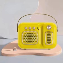 Jingyi Mini Taşınabilir Hoparlör, Net Stereo ile Sevimli Kablosuz Bluetooth Hoparlör, Dahili Mikrofon, Seyahat Dış Mekan Ev Ofis Için Retro Hoparlör (Limon Sarısı) (Yurt Dışından)