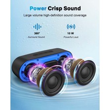 Jingyi Bluetooth Hoparlörler, Tws'li Suya Dayanıklı Taşınabilir Hoparlörler, 24 Çalma Süresi, Stereo Ses, Ev Için Kablosuz Duş Havuz Plaj Dış Mekan (Mavi) (Yurt Dışından)