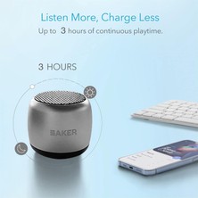 Jingyi Süper Taşınabilir Bluetooth Hoparlör, 3 Saat Çalma Süresi, Madeni Para Boyu Alüminyum Hoparlör, Siyah (Gri) (Yurt Dışından)