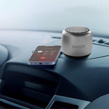 Jingyi Süper Taşınabilir Bluetooth Hoparlör, 3 Saat Çalma Süresi, Madeni Para Boyu Alüminyum Hoparlör, Siyah (Gri) (Yurt Dışından)