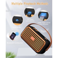 Jingyi Vintage Hoparlör, 16W Stereo Ses Zengin Bas Çift Hoparlörlü Retro Bluetooth Hoparlör, Bluetooth 5.0, Hediye, Parti, Seyahat, Ofis, Ev Için Ahizesiz Arama Tf/aux/u-Disk Desteği (Siy (Yurt Dışından)