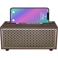 Jingyi Retro Bluetooth Hoparlörler, Aux Girişli ve Fm Radyolu Ahşap Kitaplık Hoparlörleri, Masaüstü Bluetooth Kablosuz Için Pc Bilgisayar Hoparlörleri, iPhone Tv Için Ev Küçük Mavi Diş Ho (Yurt Dışından)