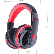 Jingyi Nvahva Bas Bluetooth Kulaklık Kulaklık, Kulak Üstü Bluetooth Kablosuz Kulaklık Auriculares 3.5mm Aux Tf Kart Müzik Fm Radyo (Yurt Dışından)