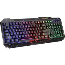 Jingyi Oyun Klavye Seti Oyun Faresi Rgb LED Arkadan Aydınlatmalı Oyun Klavyeleri Oyun Pc Dizüstü Bilgisayar Teclado Gamer Için USB Kablolu Klavye (Yurt Dışından)