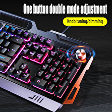 Jingyi V2G5 Oyun Mekanik Kolu Metal Klavye Fare Kulaklık USB Kablosu 3 Adet/takım Esports Oyuncu Ücretsiz Mousepad (Yurt Dışından)