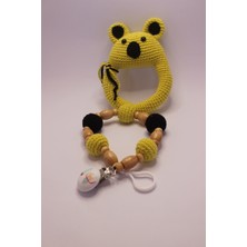 Ilgaz Shop Design Amigurumi  Yeşil Koala Diş Kaşıyıcı Çıngırak ve Emzik Askısı