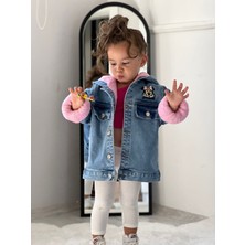 Ysfer Butik Kız Çocuk Kot Mont Minie Mouse