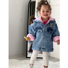 Ysfer Butik Kız Çocuk Kot Mont Minie Mouse