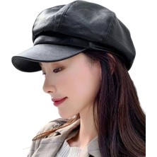 Mood Agenda Unisex Vintage Vegan Deri Kasket Şapka