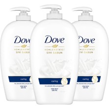 Dove Nemlendirici Sıvı Sabun Caring 1/4 Nemlendirici Krem Etkili 450 Ml X3 Adet