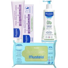 Mustela Vitamin Barrier 100  ml Pişik Kremi + 60'lı Ekolojik Islak Mendil + Yenidoğan Şampuanı 500  ml