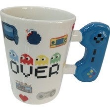 Mixperi Game Over Joystick Kulplu Seramik Hediyelik Kupa Bardak Gamer Mug