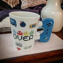 Mixperi Game Over Joystick Kulplu Seramik Hediyelik Kupa Bardak Gamer Mug