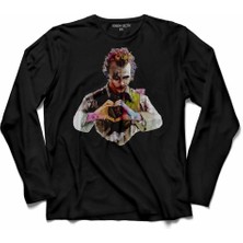 Kendim Seçtim Batman Kara Şovalye Joker My Heart Betmen Uzun Kollu Tişört