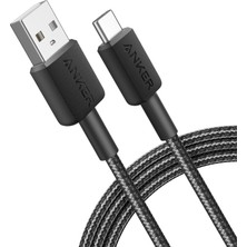 Anker 322 USB-C to USB-A 1.8m Şarj/Data Kablosu - Siyah - 30W Güç Destekli -  A81H6 (Anker Türkiye Garantili)