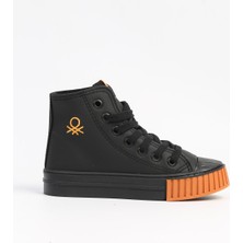 Benetton BN-30560 - 3114 Siyah Turuncu - Çocuk Spor Ayakkabı