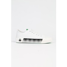 Benetton BN-31146 - 3394 Beyaz Gri - Çocuk Spor Ayakkabı