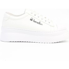 Benetton BN-31056 - 3441 Beyaz - Kadın Spor Ayakkabı