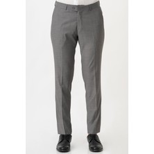 White Stone Caserta P1001 Slim Fit Düz Kumaş Pantolon Gri