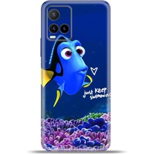 Cupcase Vivo Y21S Kılıf Esnek Silikon Kamera Koruma 4K Desenli Özel Tasarım - Kayıp Balık
