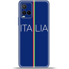 Cupcase Vivo Y21S Kılıf Esnek Silikon Kamera Koruma 4K Desenli Özel Tasarım - Italya