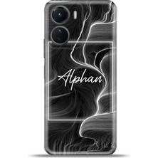 Cupcase Vivo Y16 Kılıf Silikon Esnek Kamera Koruma Kişiye Özel Isim - Soyut Mermer
