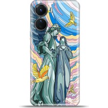 Cupcase Vivo Y16 Kılıf Esnek Silikon Kamera Koruma 4K Desenli Özel Tasarım - Let Peace