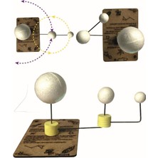 Hellove Küçük Boy Güneş Dünya Ay Modeli + Boya ( 6.sınıf Güneş Sistemi )