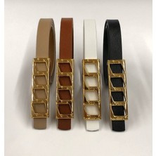 Fiori Ince Zincir Tokalı Basic Kadın Pantolon Kemeri, Ceket Kemeri, Elbise Kemeri, Gömlek Kemeri