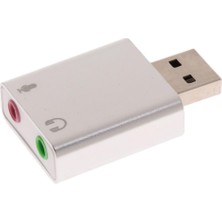 Ses Ses Kartı Adaptörü USB 2.0 - 3,5 mm Stereo Kulaklık/ 7.1 Ch (Yurt Dışından)