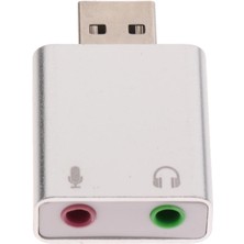 Ses Ses Kartı Adaptörü USB 2.0 - 3,5 mm Stereo Kulaklık/ 7.1 Ch (Yurt Dışından)