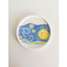 Kedi Creative Arts Yıldızlı Gece Dekoratif Beton Tepsi Sunumluk
