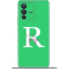 Cupcase Vivo V23 5g Kılıf Silikon Esnek Kamera Koruma Kişiye Özel Isim Harf Zao Yeşil - R