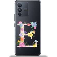 Cupcase Vivo V23 5g Kılıf Esnek Silikon Kamera Koruma Kişiye Özel Harfler Kai - E Harfi