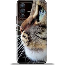 Cupcase Vivo V23 5g Kılıf Esnek Silikon Kamera Koruma 4K Desenli Özel Tasarım - Tekir