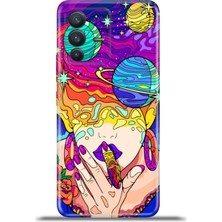 Cupcase Vivo V23 5g Kılıf Esnek Silikon Kamera Koruma 4K Desenli Özel Tasarım - Fal