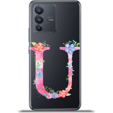 Cupcase Vivo V23 5g Kılıf Esnek Silikon Kamera Koruma Kişiye Özel Harfler Kai - U Harfi