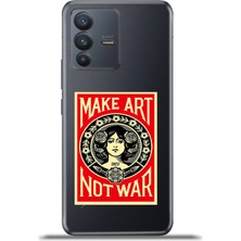 Cupcase Vivo V23 5g Kılıf Esnek Silikon Kamera Koruma 4K Desenli Özel Tasarım - Makeart