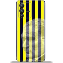 Cupcase Vivo V23 5g Kılıf Esnek Silikon Kamera Koruma 4K Desenli Özel Tasarım -Sarılacivertatatürk