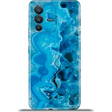 Cupcase Vivo V23 5g Kılıf Esnek Silikon Kamera Koruma 4K Desenli Özel Tasarım - Modern Ametist