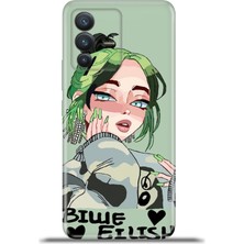 Cupcase Vivo V23 5g Kılıf Esnek Silikon Kamera Koruma 4K Desenli Özel Tasarım - Billie Eilish