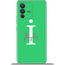 Cupcase Vivo V23 5g Kılıf Silikon Esnek Kamera Koruma Kişiye Özel Isim Harf Zao Yeşil - I
