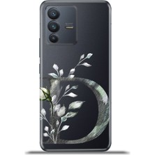 Cupcase Vivo V23 5g Kılıf Esnek Silikon Kamera Koruma Kişiye Özel Harfler Flora - D Harfi
