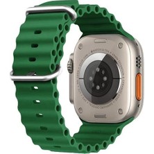 Cosmostech Apple Watch Uyumlu 42MM 44MM 45MM 49MM 1/2/3/4/5/6/se/7/8/ultra Akıllı Saat Ocean Kordon ve Kayışı Yeşil