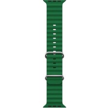 Cosmostech Apple Watch Uyumlu 42MM 44MM 45MM 49MM 1/2/3/4/5/6/se/7/8/ultra Akıllı Saat Ocean Kordon ve Kayışı Yeşil