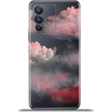 Cupcase Vivo V23 5g Kılıf Esnek Silikon Kamera Koruma 4K Desenli Özel Tasarım - Sunset Clouds
